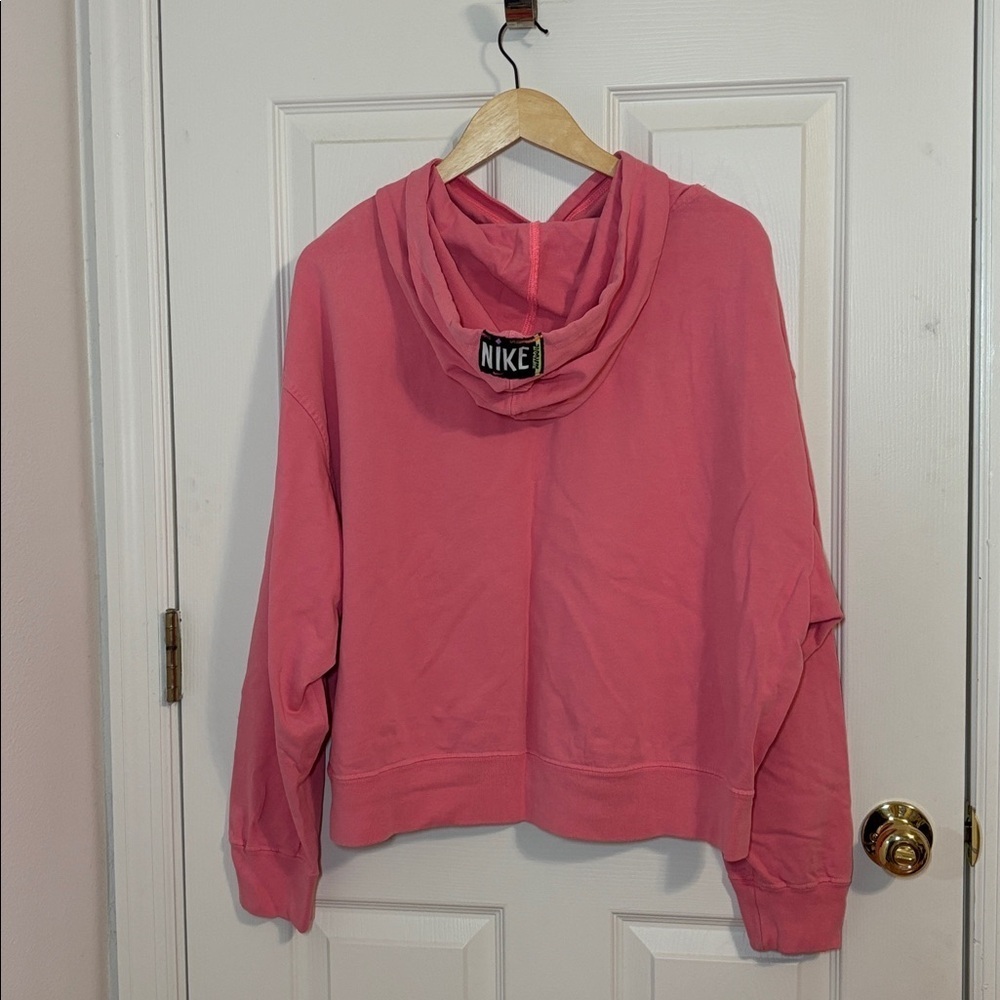 Nike Pullover Pink Hoodie, cotton, Large - Picture 4 of 8